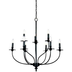 Brand NEW 9 Light Black Oil Rubbed Bronze Chandelier Light